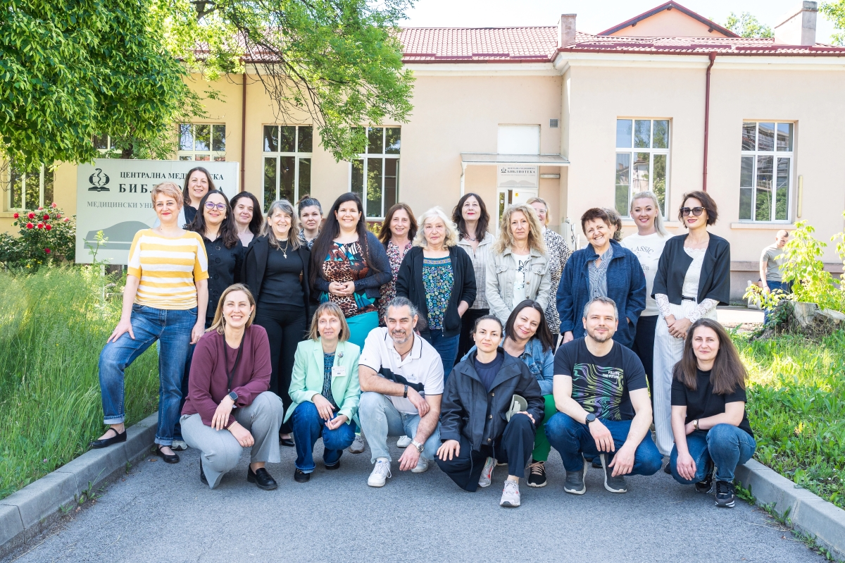 Снимка на Екипа на Централна медицинска библиотека от 2026 година / Photo of Central Medical Library's Team taken in 2026