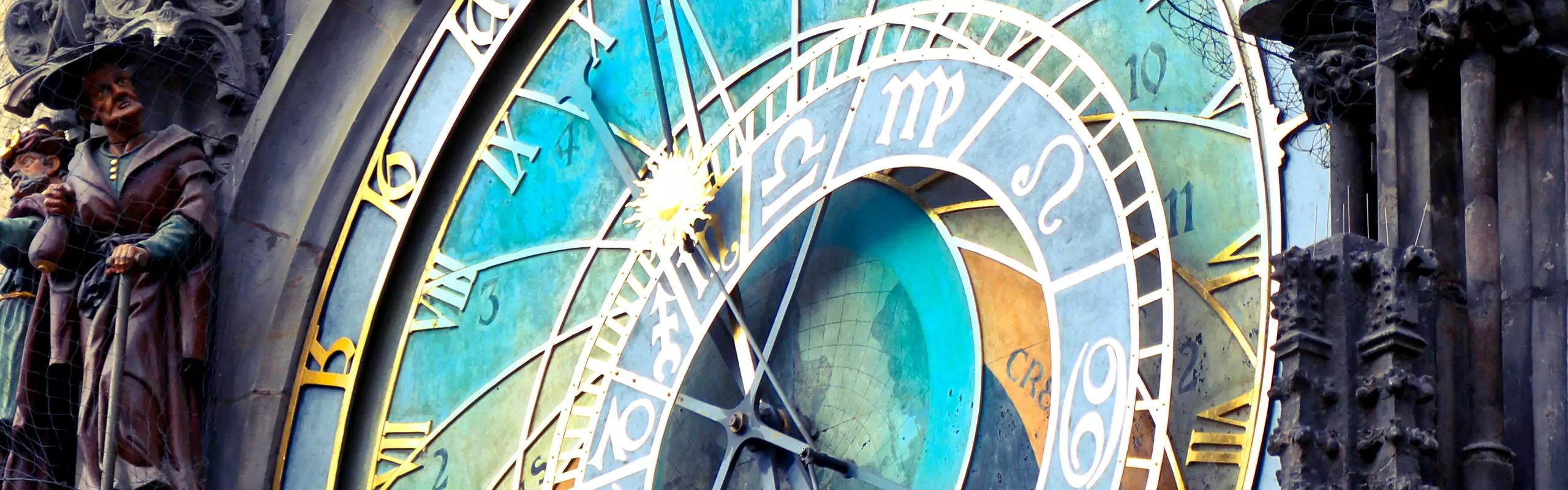 Old cathedral clock in Prague