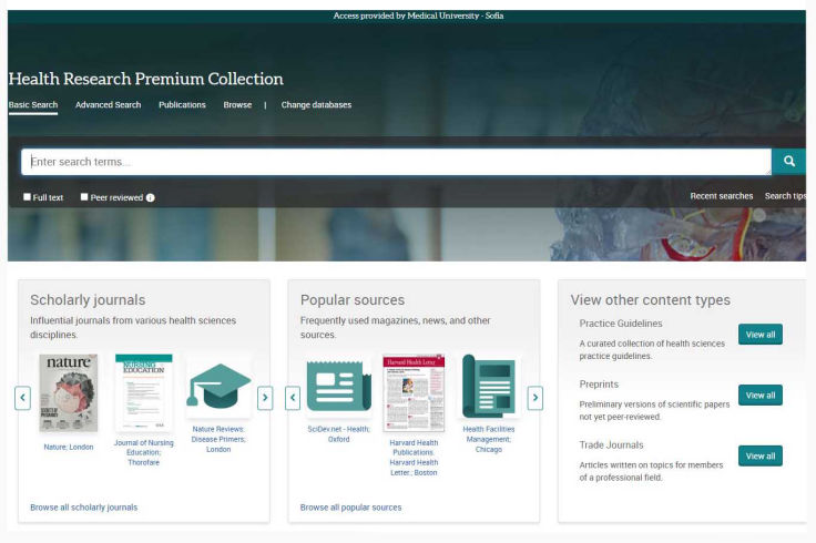 ProQuest Health Research Premium Collection